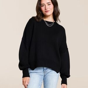 Double Zero Black Crew Neck Sweater